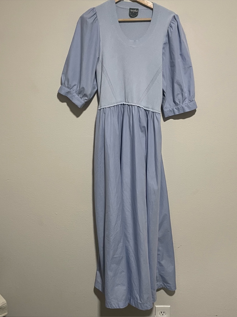 ARULA Light Baby Blue Twofer Maxi Dress, Size B 2x